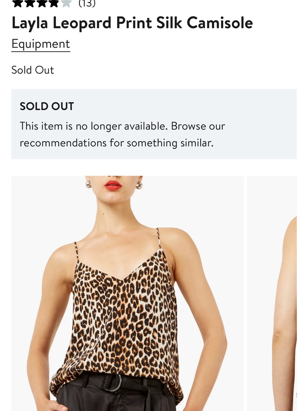 equipment femme layla leopard cami medium
